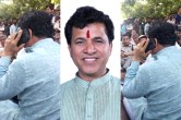 Kailash Chaudhary abusing police officer