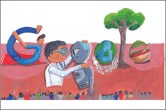 Google Doodle, Shloka google doodle, shloka painting,