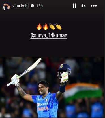 Virat Kohli instagram story