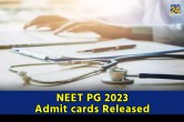 NEET PG 2023 Admit cards released