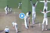 Nathan Lyon dismisses Ravindra Jadeja with a superb ball s