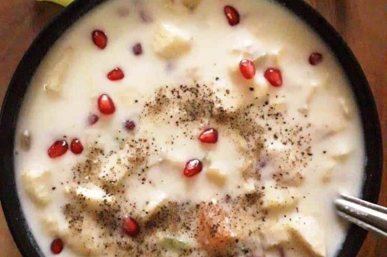 navratri raita , fruit raita 