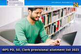 IBPS provisional allotment list 202