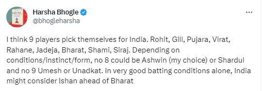 harsha bhogle tweet