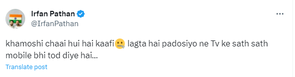 irfan pathan tweet