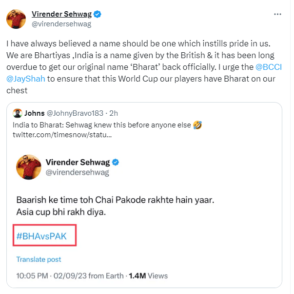 virender sehwag tweet