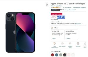 Apple Iphone 13 on Amazon