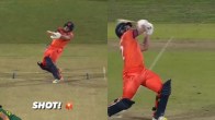 SA vs NED: Roelof van der Merwe upper cut helicopter six off Gerald Coetzee watch video