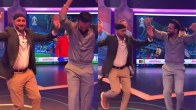 Afghanistan won vs Sri Lanka Irfan pathan and Harbhajan Singh danced in studio odi World Cup 2023