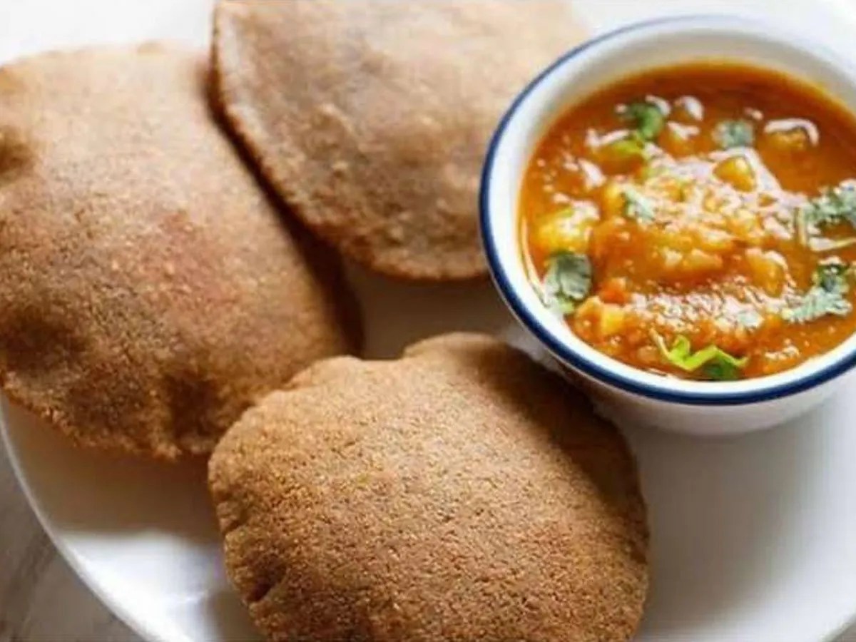 कुट्टू पुरी आलू सब्जी