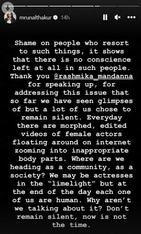 Mrunal Thakur Instagram Story (Photo Credit &ndash; Instagram)