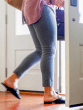 Which foot should you put out first while leaving house know