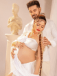 Rubina Dilaik maternity shoot in revealing dress