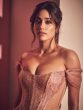 Janhvi Kapoor flaunts cleavage in plunge neck corset gown Janhvi Kapoor hot look at MAMI Film Festival red carpet Janhvi Kapoor bold photos entertainment news