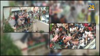 Congress Leader Mahesh Joshi Supporters demonstration at PCC office in Jaipur
