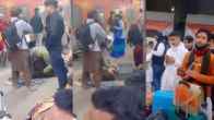 passengers offering Namaz and chanting Hanuman Chalisa at the railway station is going viral.