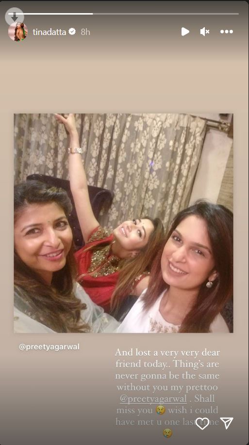 Tina Dutta Mourns Friend Passed Away