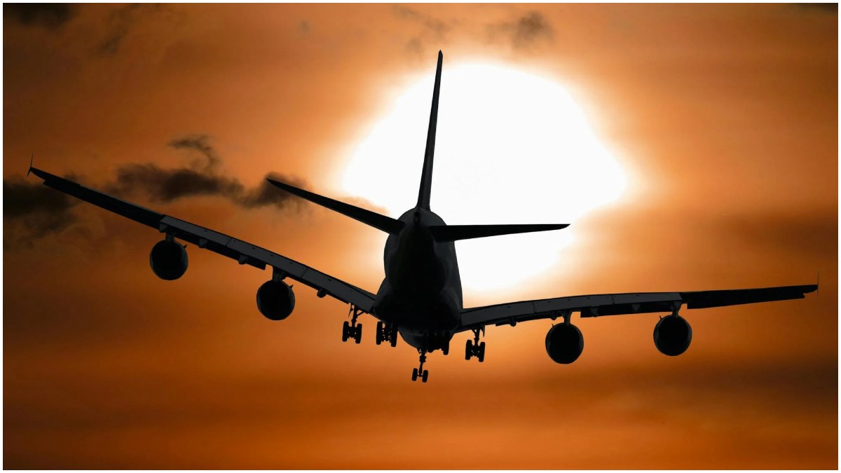 An Airplane During A Flight