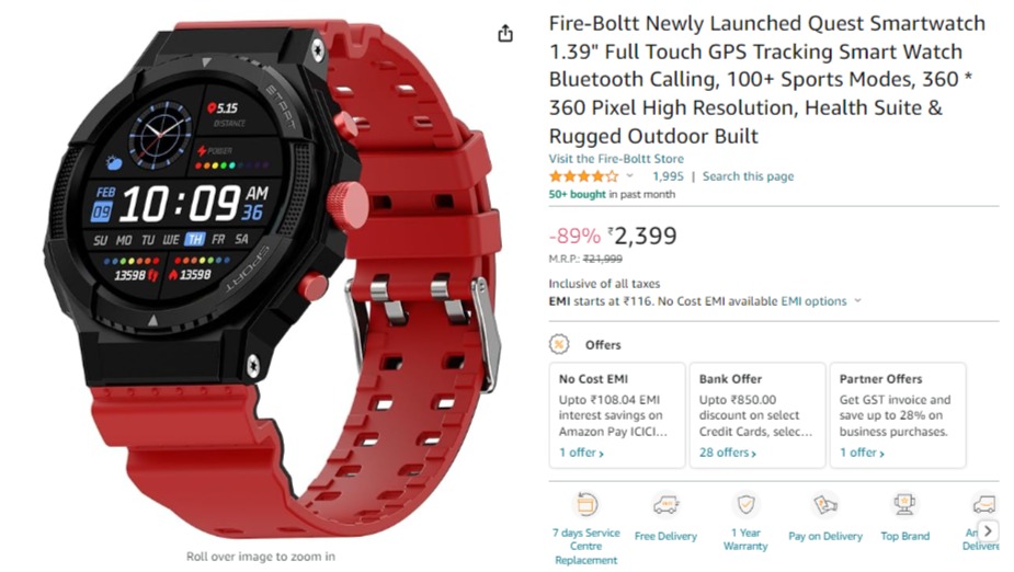 Fire-Boltt Quest Smartwatch