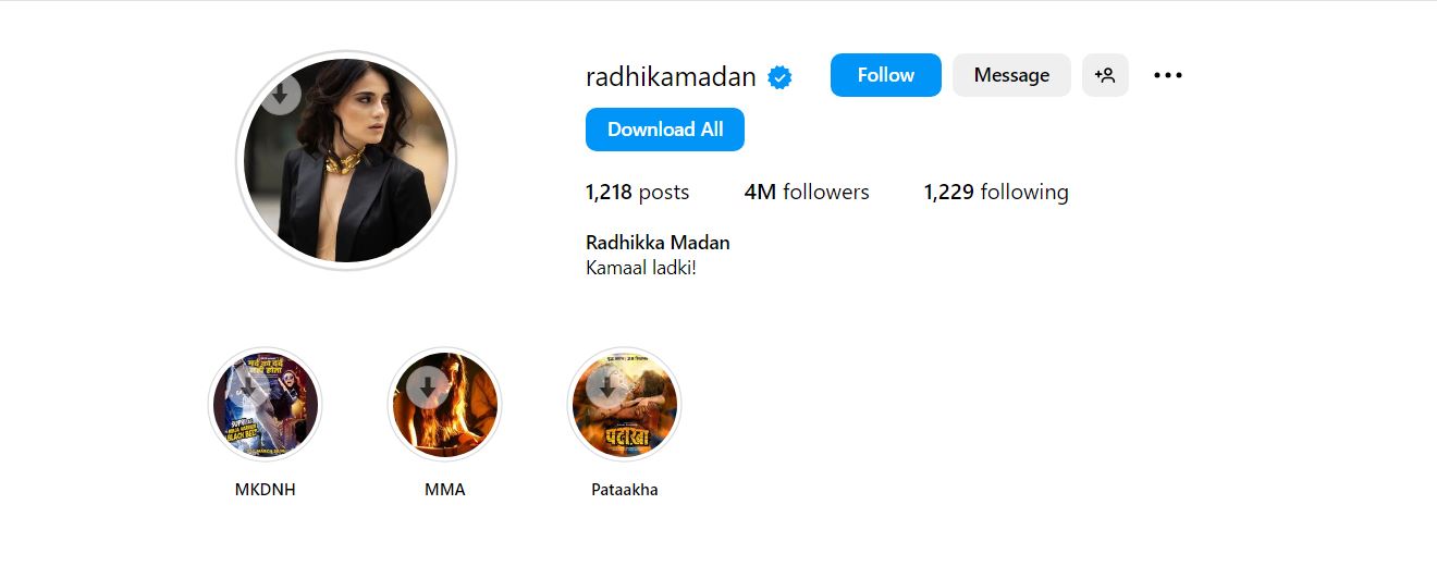 Radhika Madan Changed Her Name