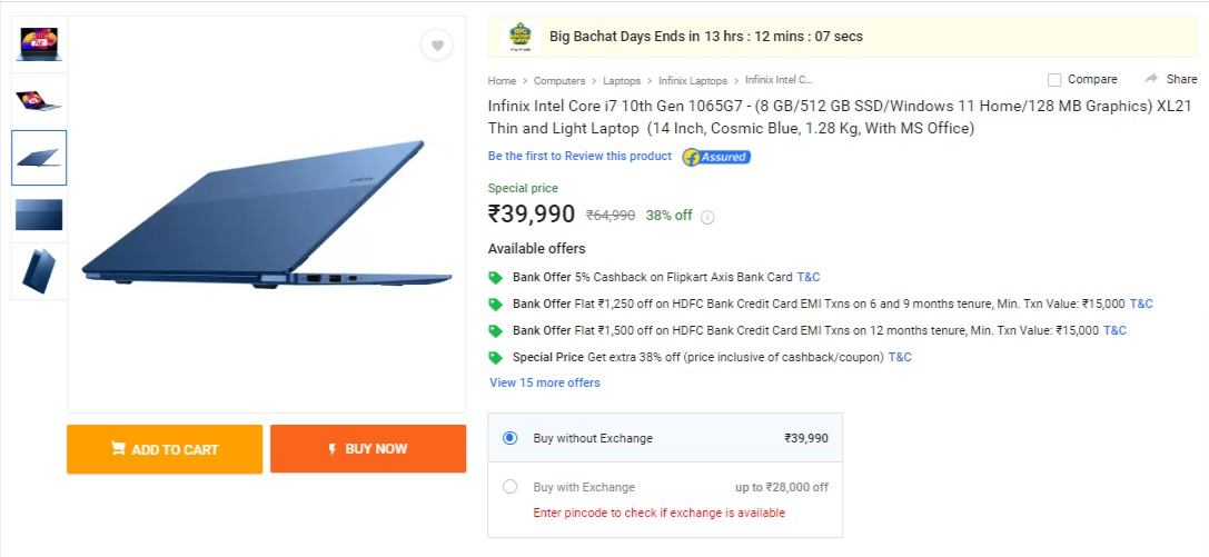 Infinix Intel Core i7 10th Gen