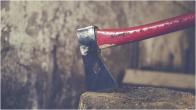 Machete Plunged In A Wood Block