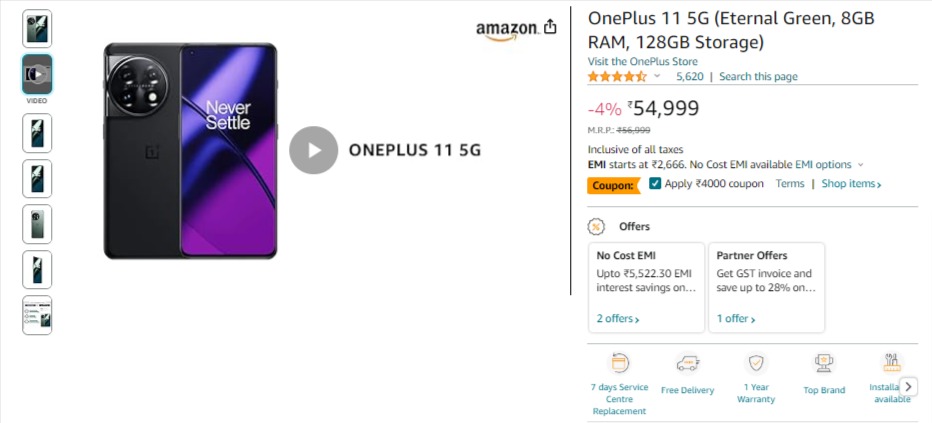Oneplus 11 Discount Offer