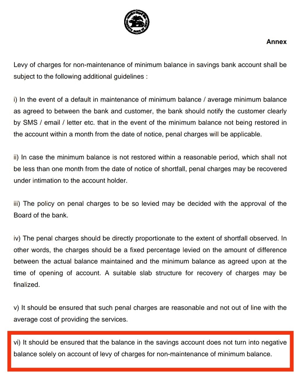 RBI Guideline
