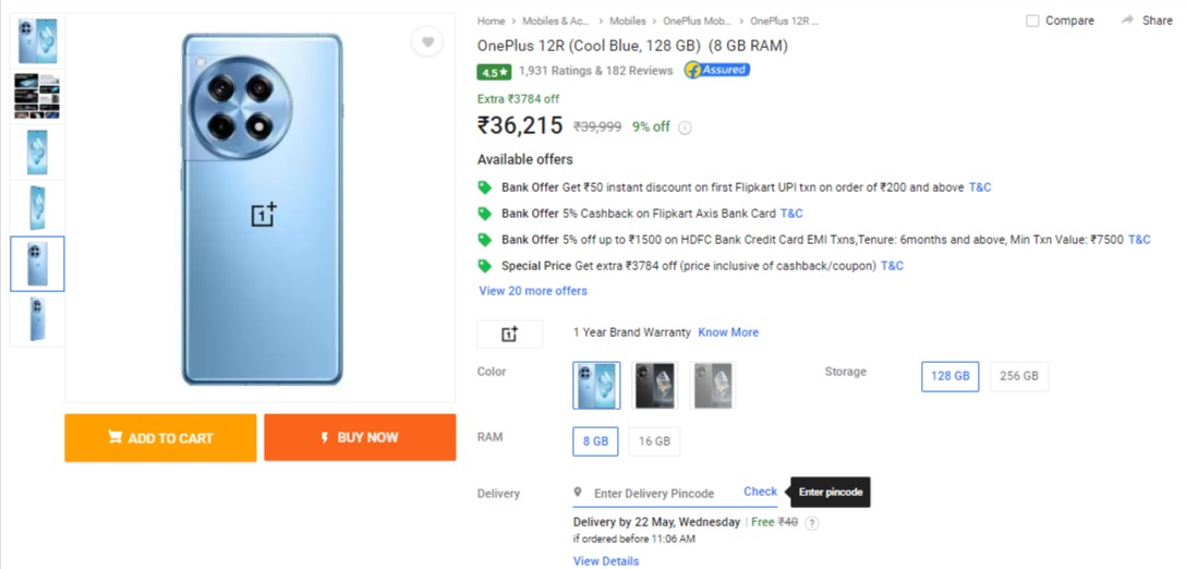 OnePlus 12R Price Drop