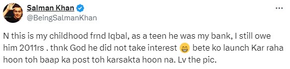 Salman Khan Old Tweet Gets Viral After Sonakshi Zaheer Wedding