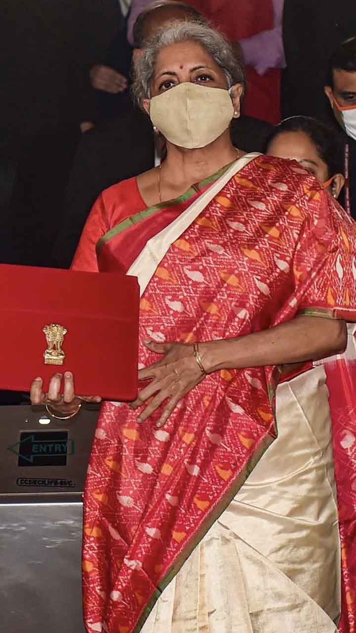 Union Budget 2021 FM Nirmala Red Saree Look