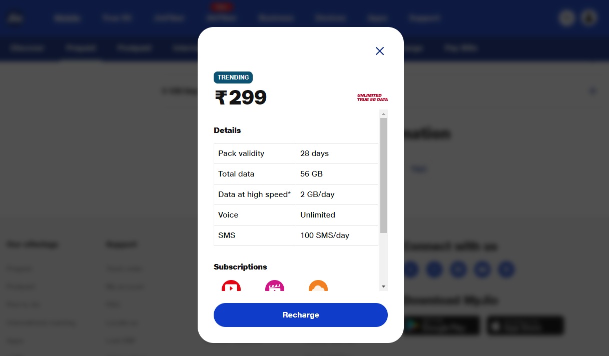 Jio Unlimited 5G Plan