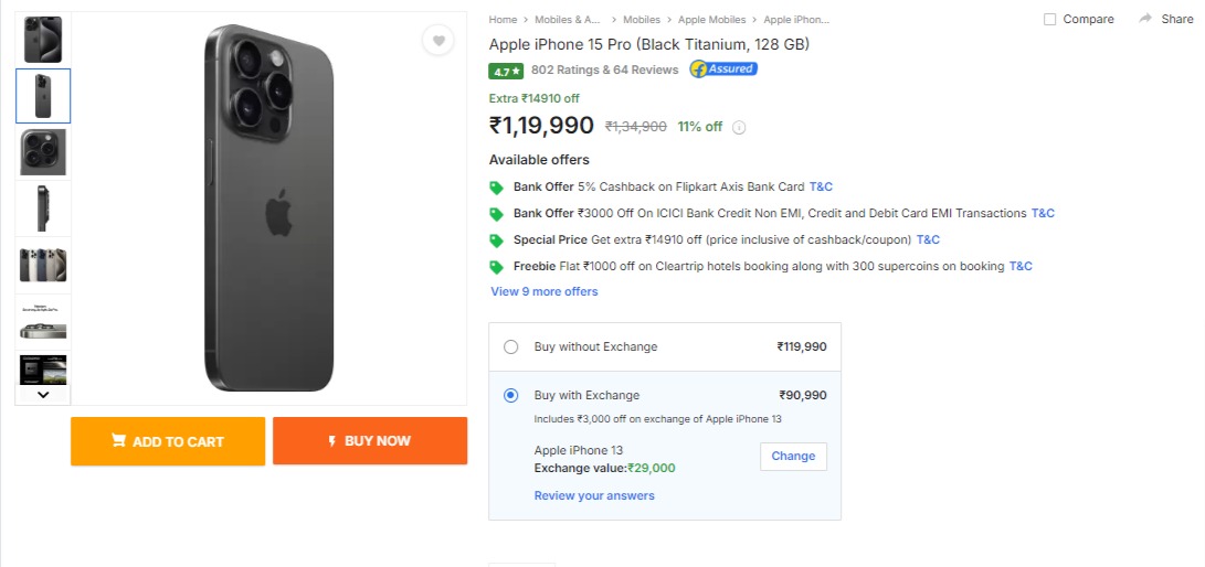 iPhone 15 Pro Price Offer