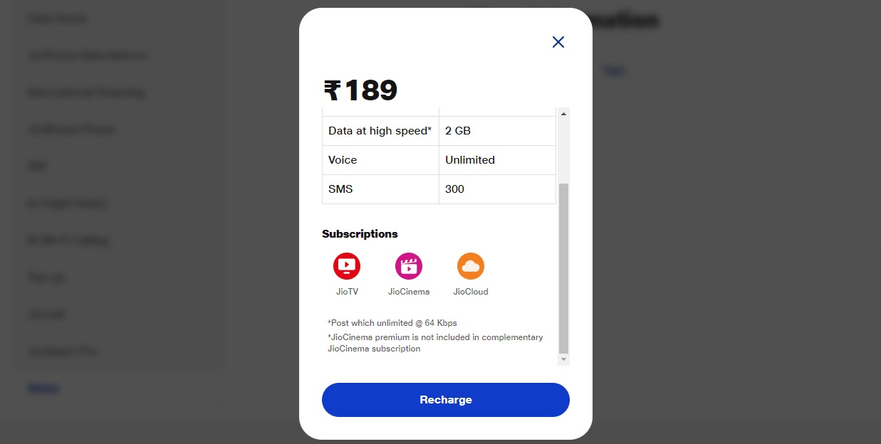 Jio free 5G Plan