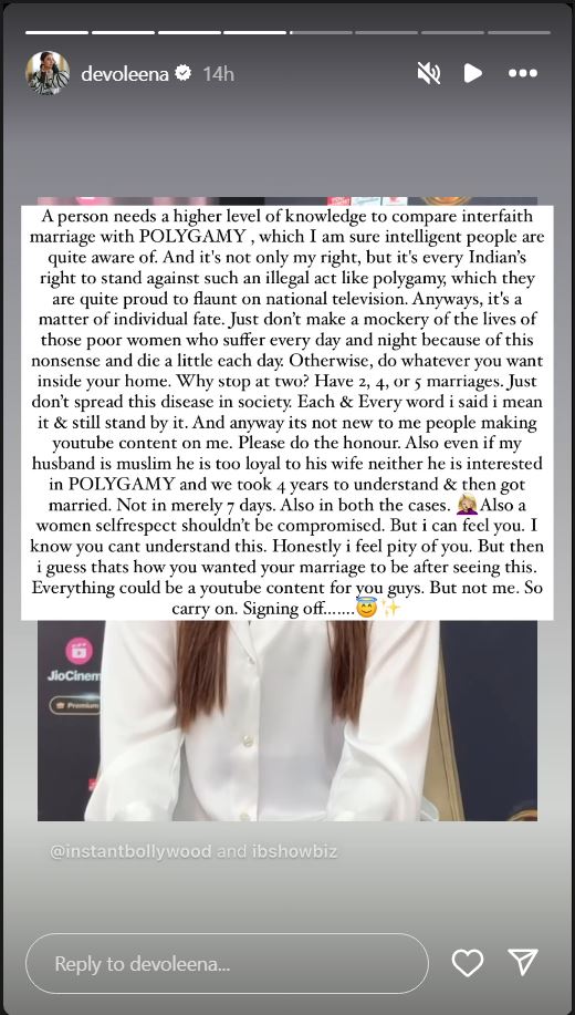 Devoleena Bhattacharjee Slams Payal Malik