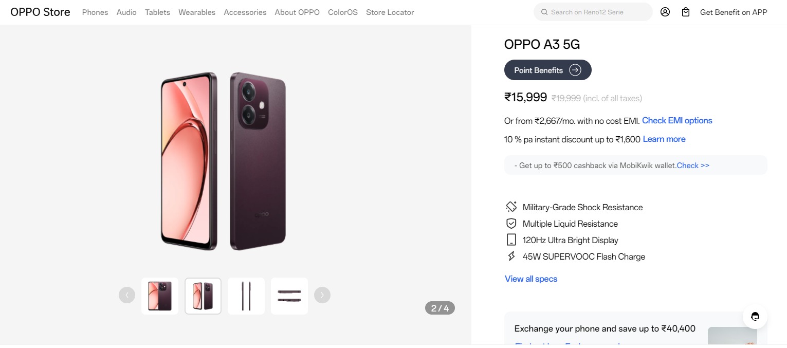 OPPO A3 5G