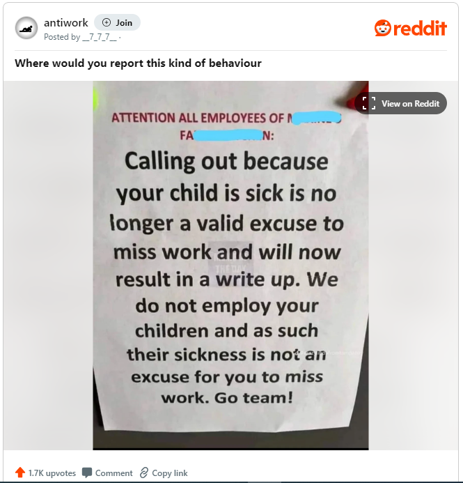 Company Memo Viral Posted on Reddit