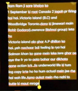 Lawrence Bishnoi Gang life Threat to AP Dhillon