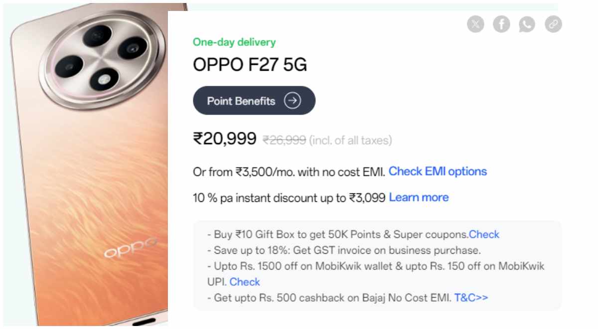 OPPO F27 5G Festive Bonanza offers