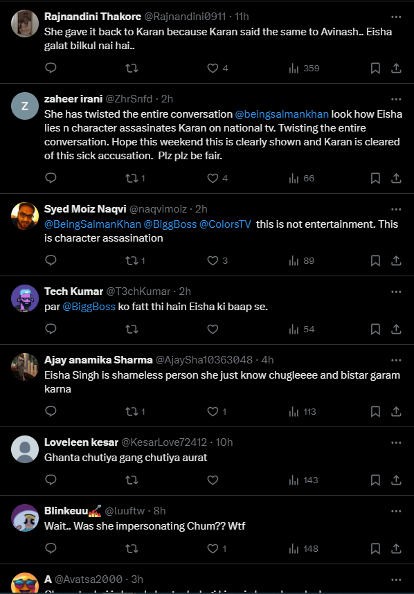 Eisha Singh Character Assassination Karanvir Mehra