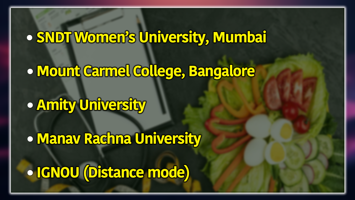 B.Sc. Nutrition and Dietetics