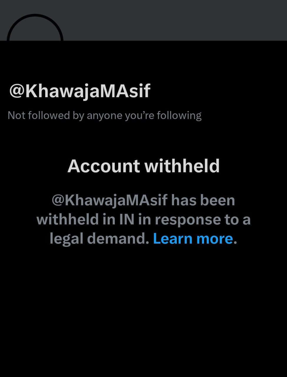 Pak Defence Minister X Account Ban
