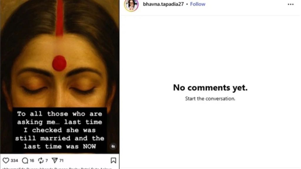 raj nidimoru Ex wife Friend Post