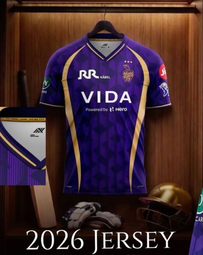 KKR की नई जर्सी आई सामने