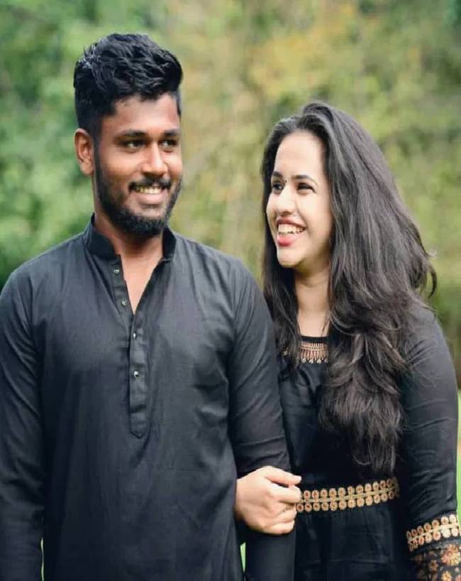 संजू सैमसन ने पत्नी के लिए किया भावुक पोस्ट