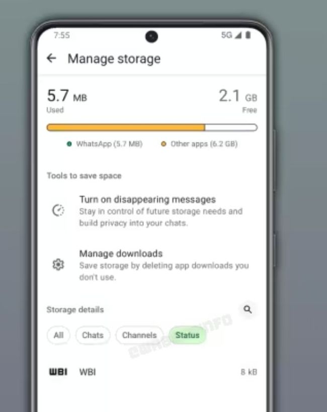 Manage Storage सेक्शन में मिलेगा नया ऑप्शन