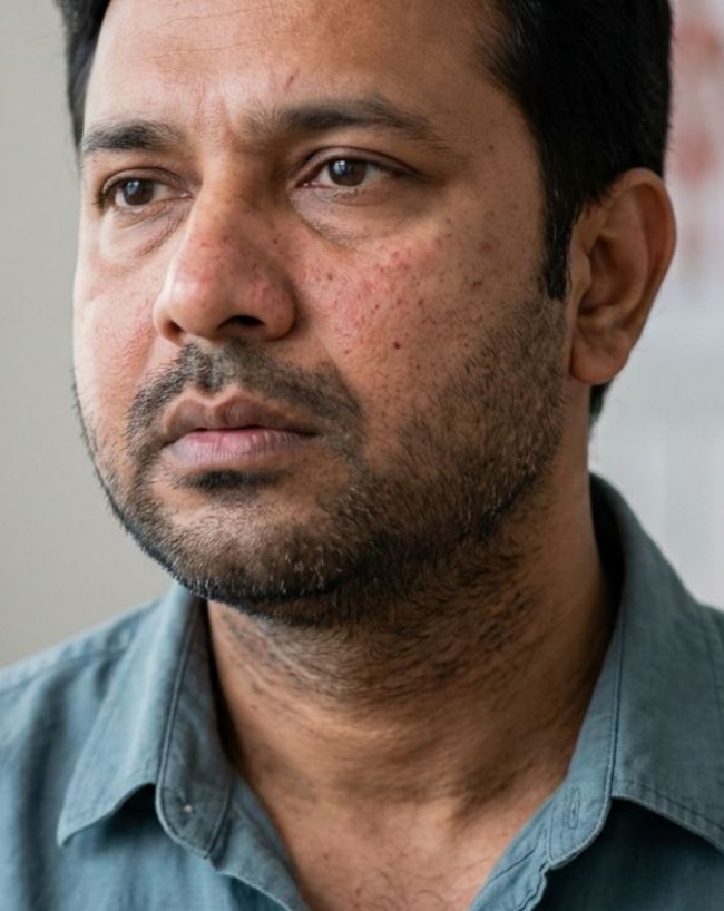 गर्दन पर काले निशान 