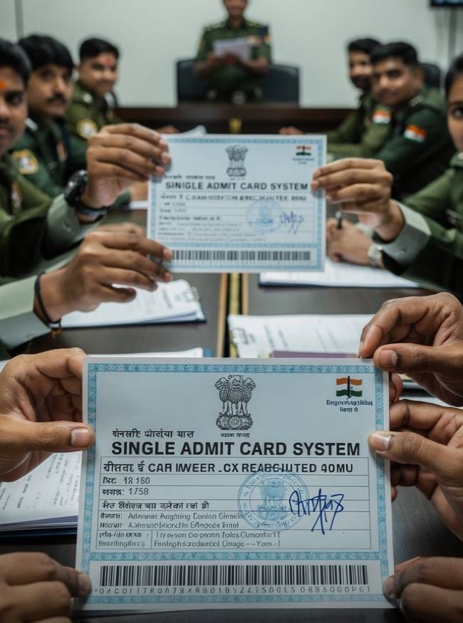 एक जैसे एडमिट कार्ड जारी किए गए