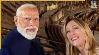 Giorgia Meloni PM Modi Selfie