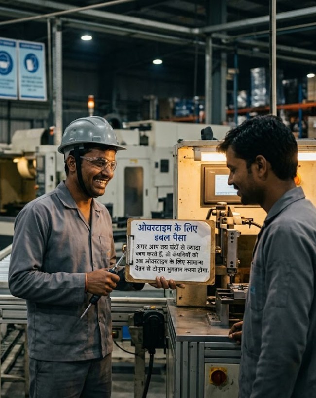 ओवरटाइम के लिए डबल पैसा